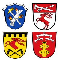 Wappen von Brand, Ebnath, Neusorg und Pullenreuth